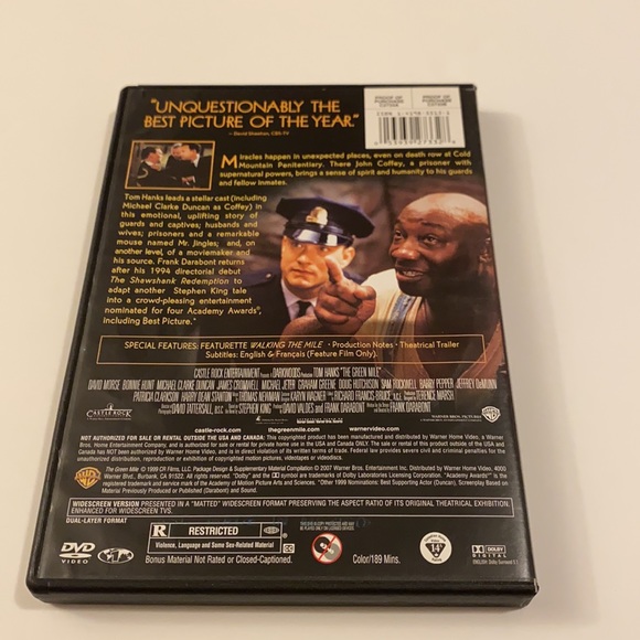 DVD Tom Hanks The Green Mile (rated R) - Picture 2 of 5